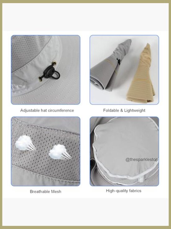 Water Repellent Polyester Sun Hat with Wide Brim for Outdoor Activities main image 3